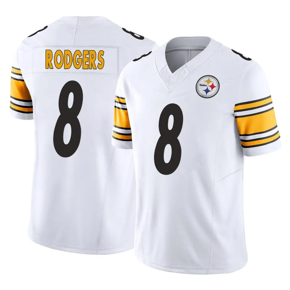 Tuec P.Steelers #8 Aaron Rodgers Player White Limited Vapor F.U.S.E. Home Game Stitched Jerseys