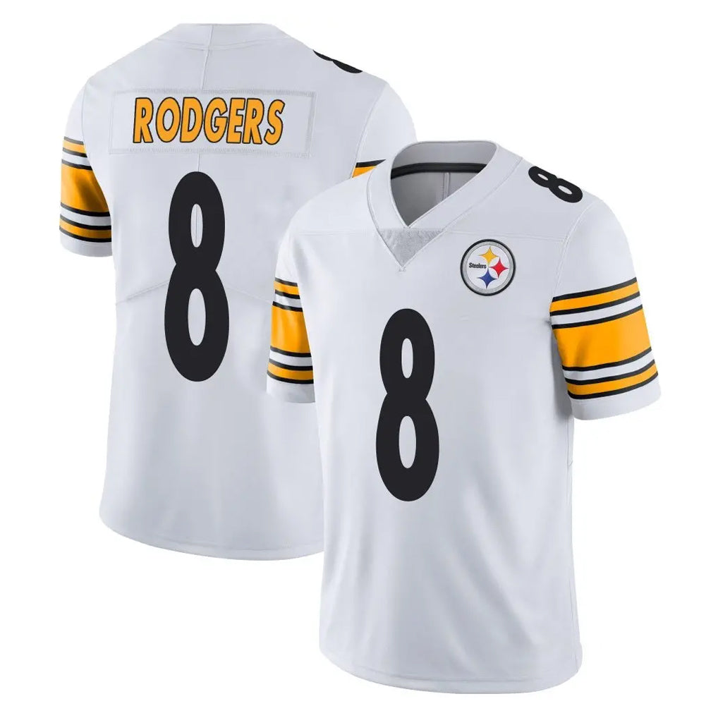 Tuec P.Steelers #8 Aaron Rodgers Player White Limited Vapor Untouchable Home Game Stitched Jerseys