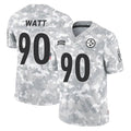 Tuec P.Steelers #90 T.J. Watt Player Arctic Camo Limited Salute To Service Home Game Stitched Jerseys