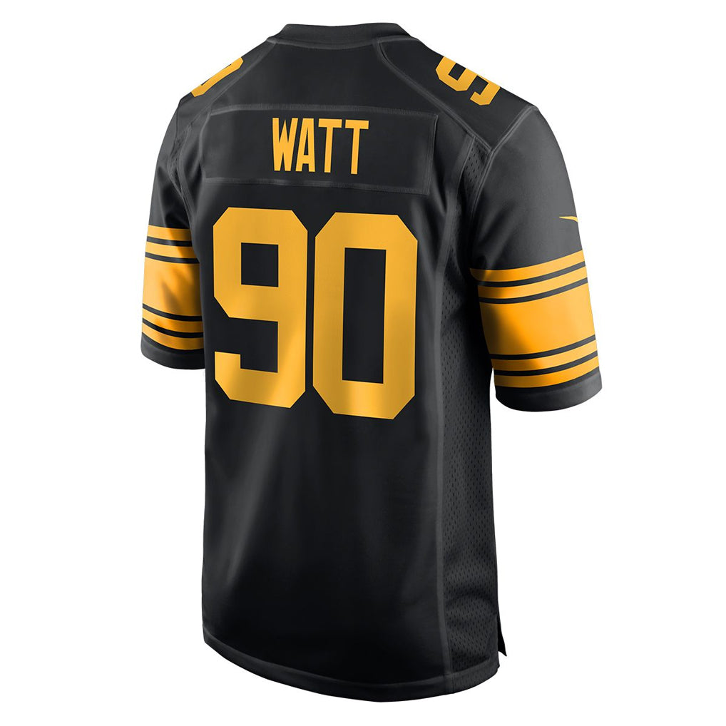 Tuec P.Steelers #90 T.J. Watt Player Black Color Rush Home Game Stitched Jerseys