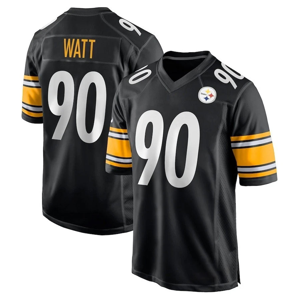 Tuec P.Steelers #90 T.J. Watt Player Black Home Game Stitched Jerseys