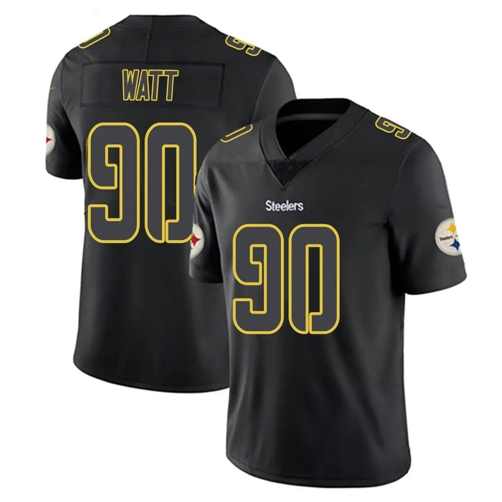 Tuec P.Steelers #90 T.J. Watt Player Black Impact Limited Home Game Stitched Jerseys