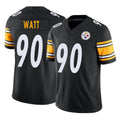 Tuec P.Steelers #90 T.J. Watt Player Black Limited Vapor F.U.S.E. Home Game Stitched Jerseys