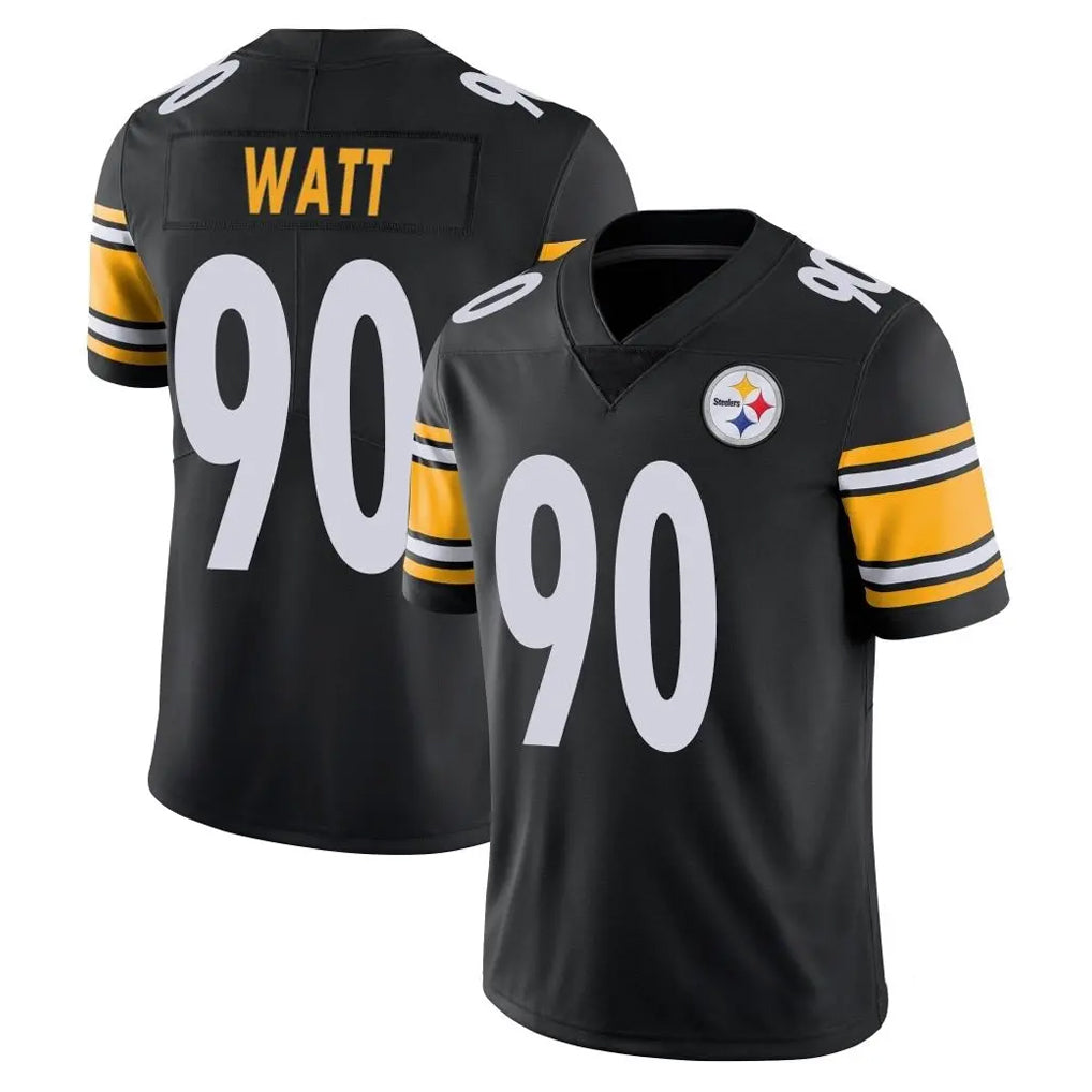 Tuec P.Steelers #90 T.J. Watt Player Black Limited Vapor Untouchable Home Game Stitched Jerseys