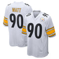 Tuec P.Steelers #90 T.J. Watt Player White Home Game Stitched Jerseys