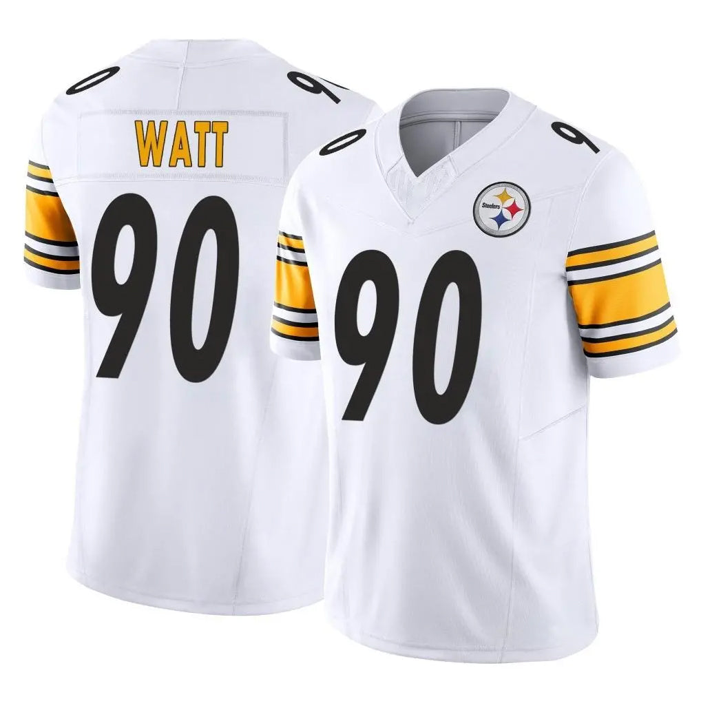 Tuec P.Steelers #90 T.J. Watt Player White Limited Vapor F.U.S.E. Home Game Stitched Jerseys