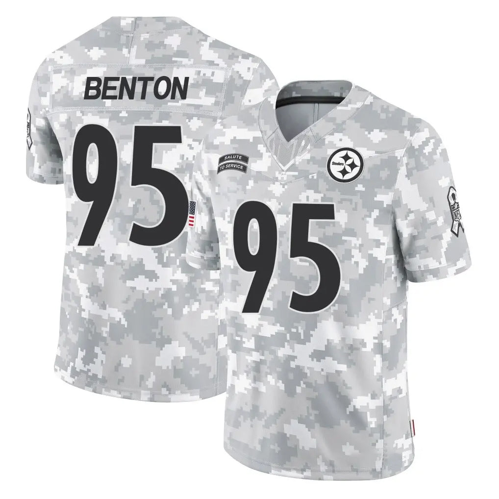 Tuec P.Steelers #95 Keeanu Benton Player Arctic Camo Limited Salute To Service Home Game Stitched Jerseys