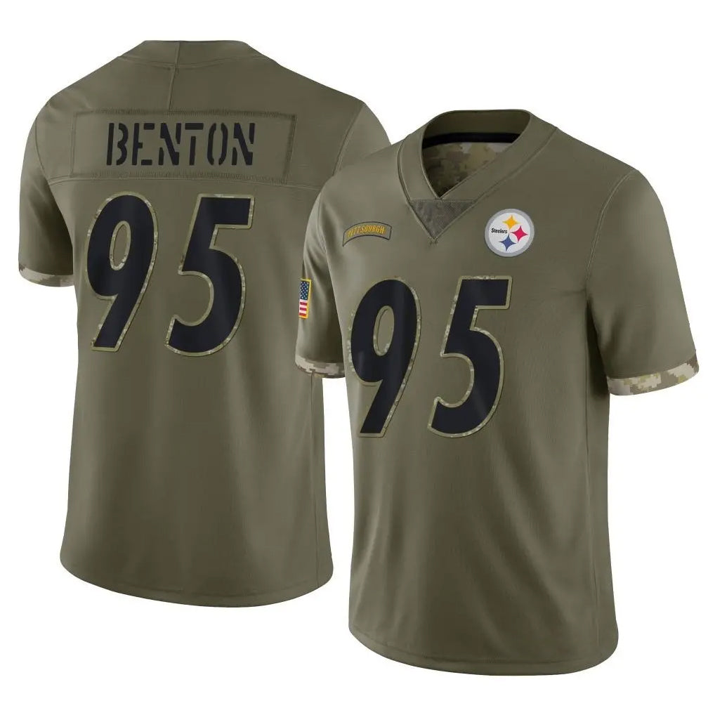 Tuec P.Steelers #95 Keeanu Benton Player Olive Limited Salute To Service Home Game Stitched Jerseys