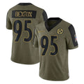 Tuec P.Steelers #95 Keeanu Benton Player Olive Salute To Service Limited Game Stitched Jerseys