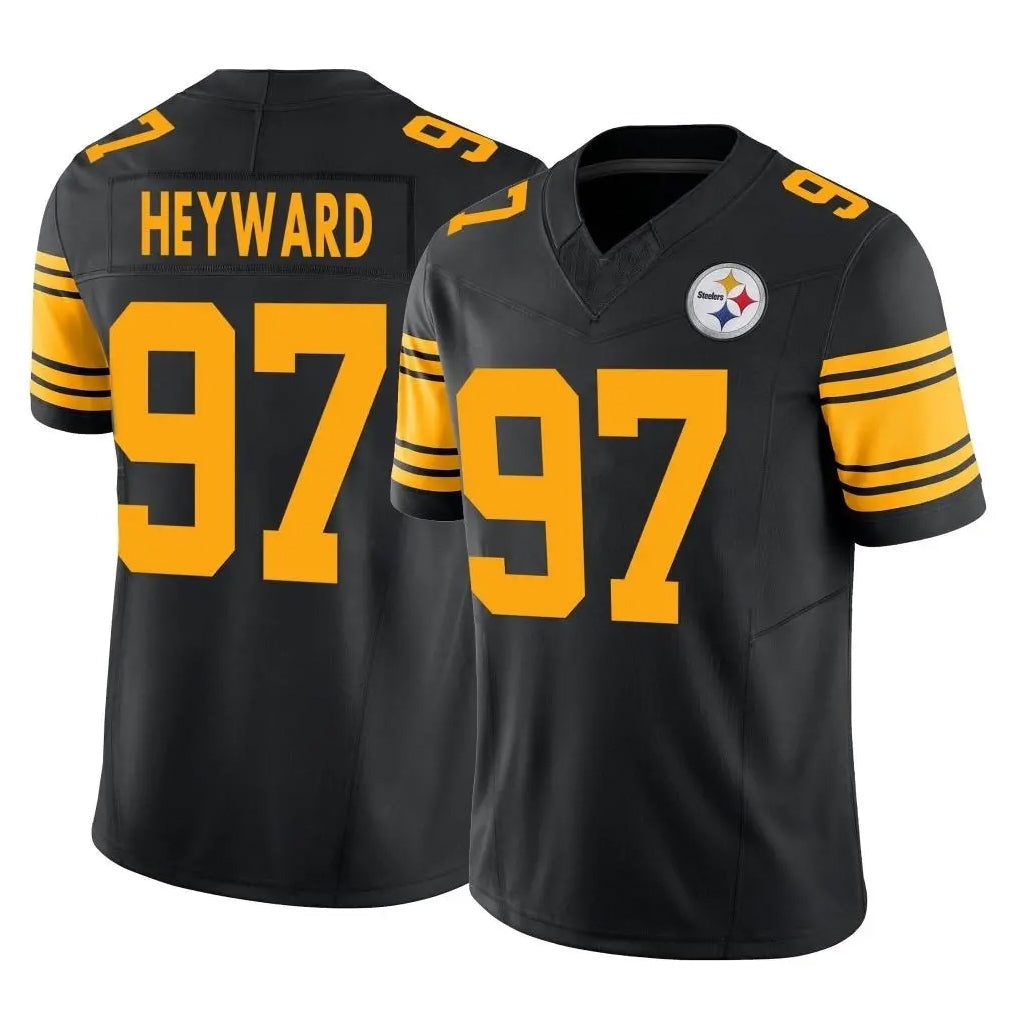 Tuec P.Steelers #97 Cameron Heyward Player Black Limited 2nd Alternate Vapor F.U.S.E. Home Game Stitched Jerseys