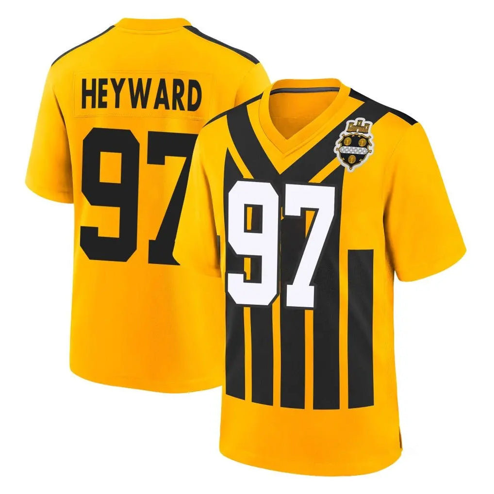 Tuec P.Steelers #97 Cameron Heyward Player Gold Limited 1933 Throwback Home Game Stitched Jerseys