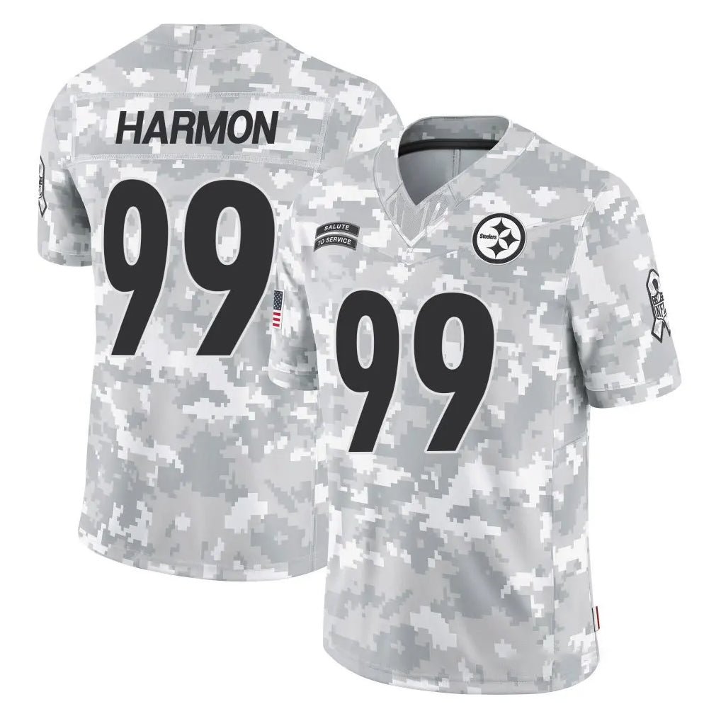 Tuec P.Steelers #99 Derrick Harmon Player Arctic Camo Limited Salute To Service Home Game Stitched Jerseys