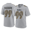 Tuec P.Steelers #99 Derrick Harmon Player Gray Atmosphere Fashion Home Game Stitched Jerseys