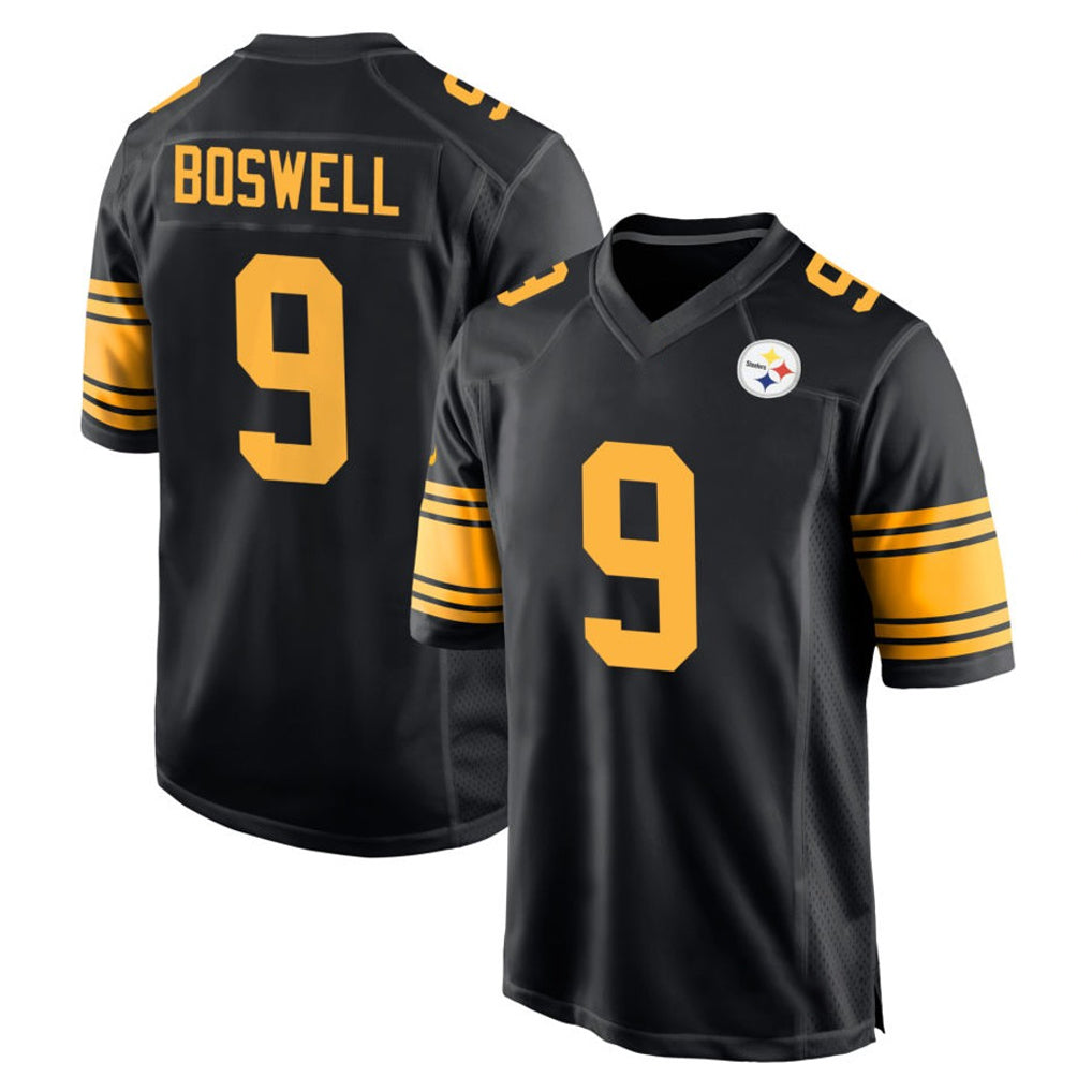 Tuec P.Steelers #9 Chris Boswell Player Black Color Rush Home Game Stitched Jerseys