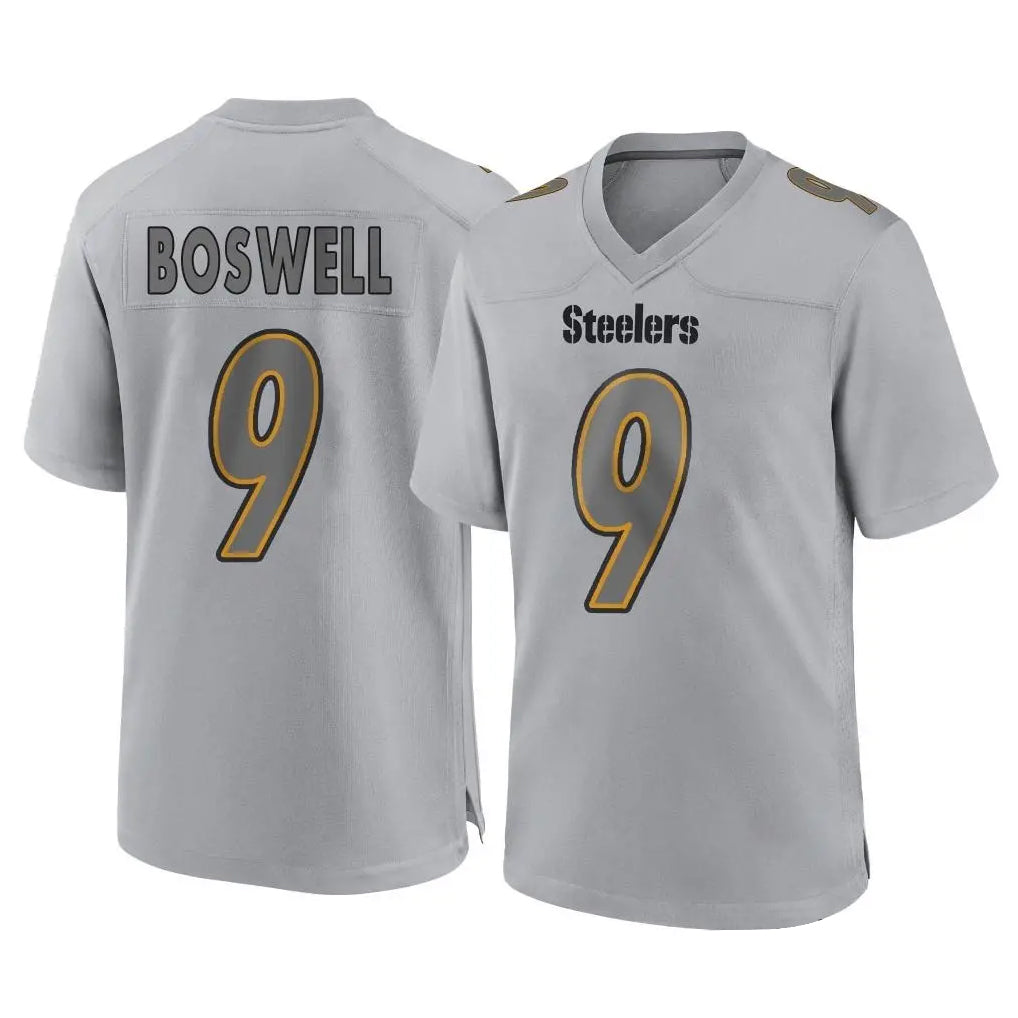 Tuec P.Steelers #9 Chris Boswell Player Gray Atmosphere Fashion Home Game Stitched Jerseys