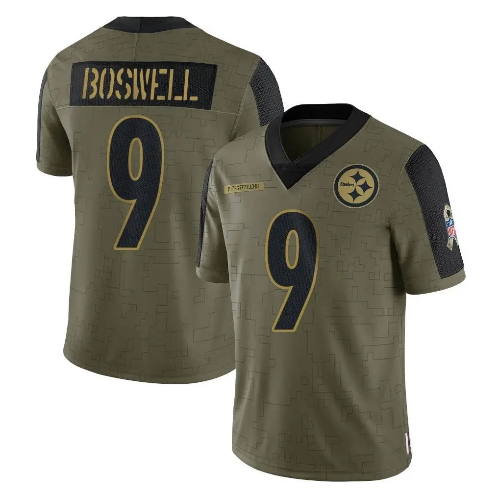 Tuec P.Steelers #9 Chris Boswell Player Olive Salute To Service Limited Game Stitched Jerseys