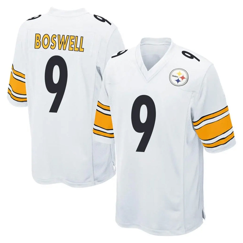 Tuec P.Steelers #9 Chris Boswell Player White Home Game Stitched Jerseys