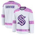 Tuec S.Kraken White Hockey Fights Cancer Survivor Practice Jerseys
