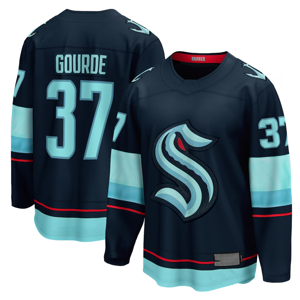 Tuec S.Kraken #37 Yanni Gourde Deep Sea Blue Home Breakaway Player Jerseys