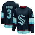 Tuec S.Kraken #3 Will Borgen Deep Sea Blue Home Breakaway Player Jerseys
