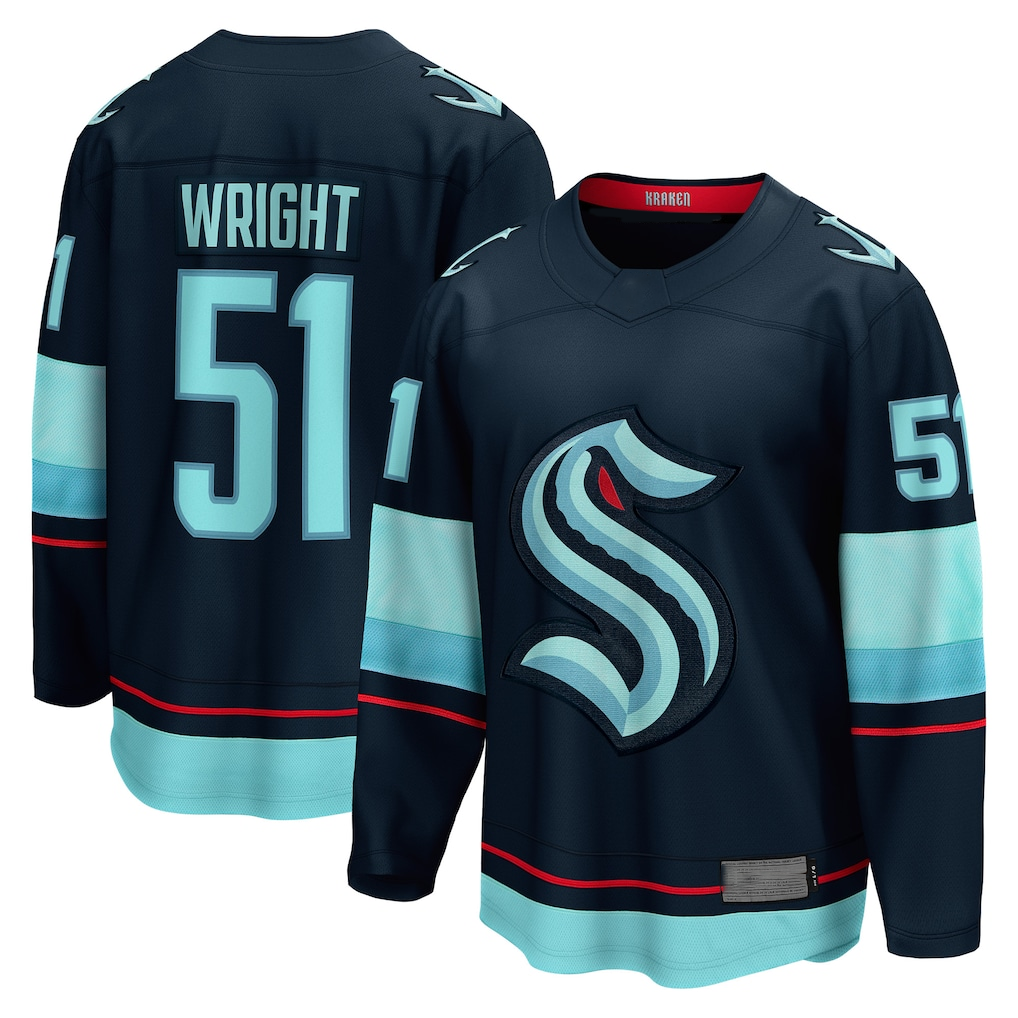 Tuec S.Kraken #51 Shane Wright Deep Sea Blue Home Breakaway Player Jerseys