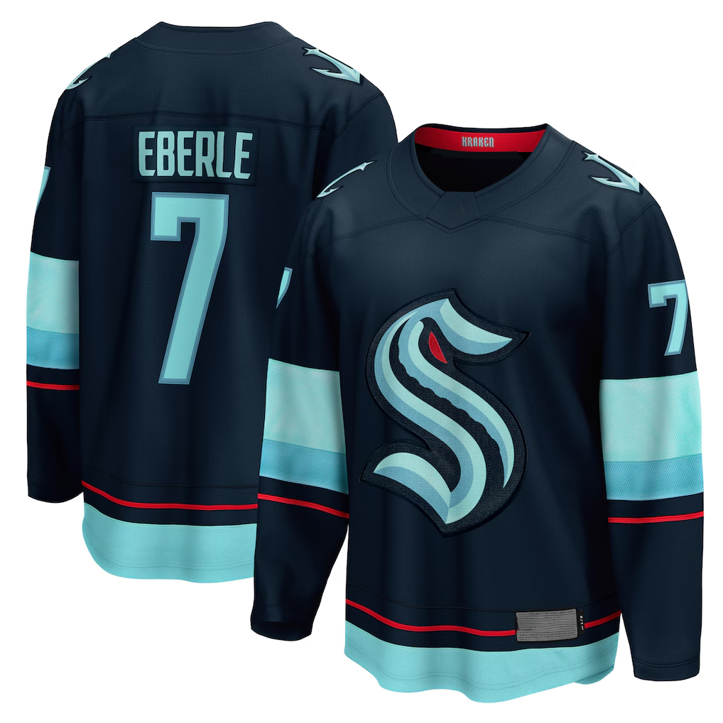 Tuec S.Kraken #7 Jordan Eberle Navy Home Breakaway Player Jerseys
