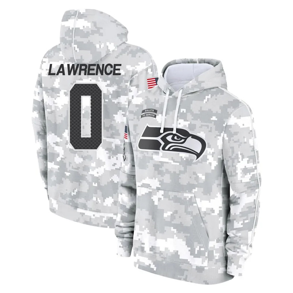Tuec S.Seahawks #0 DeMarcus Lawrence Player Arctic Camo Limited Salute to Service Pullover Hoodies Game Stitched Jerseys