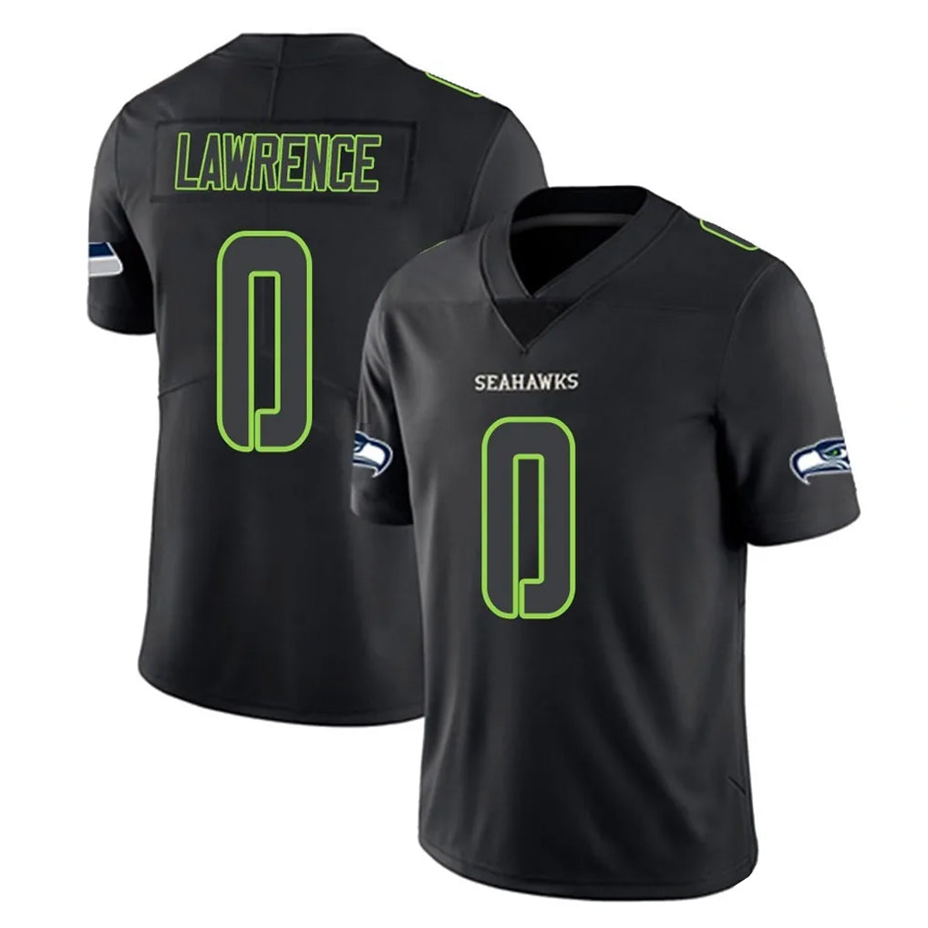 Tuec S.Seahawks #0 DeMarcus Lawrence Player Black Impact Limited Home Game Stitched Jerseys
