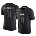 Tuec S.Seahawks #0 DeMarcus Lawrence Player Black Limited Reflective Home Game Stitched Jerseys