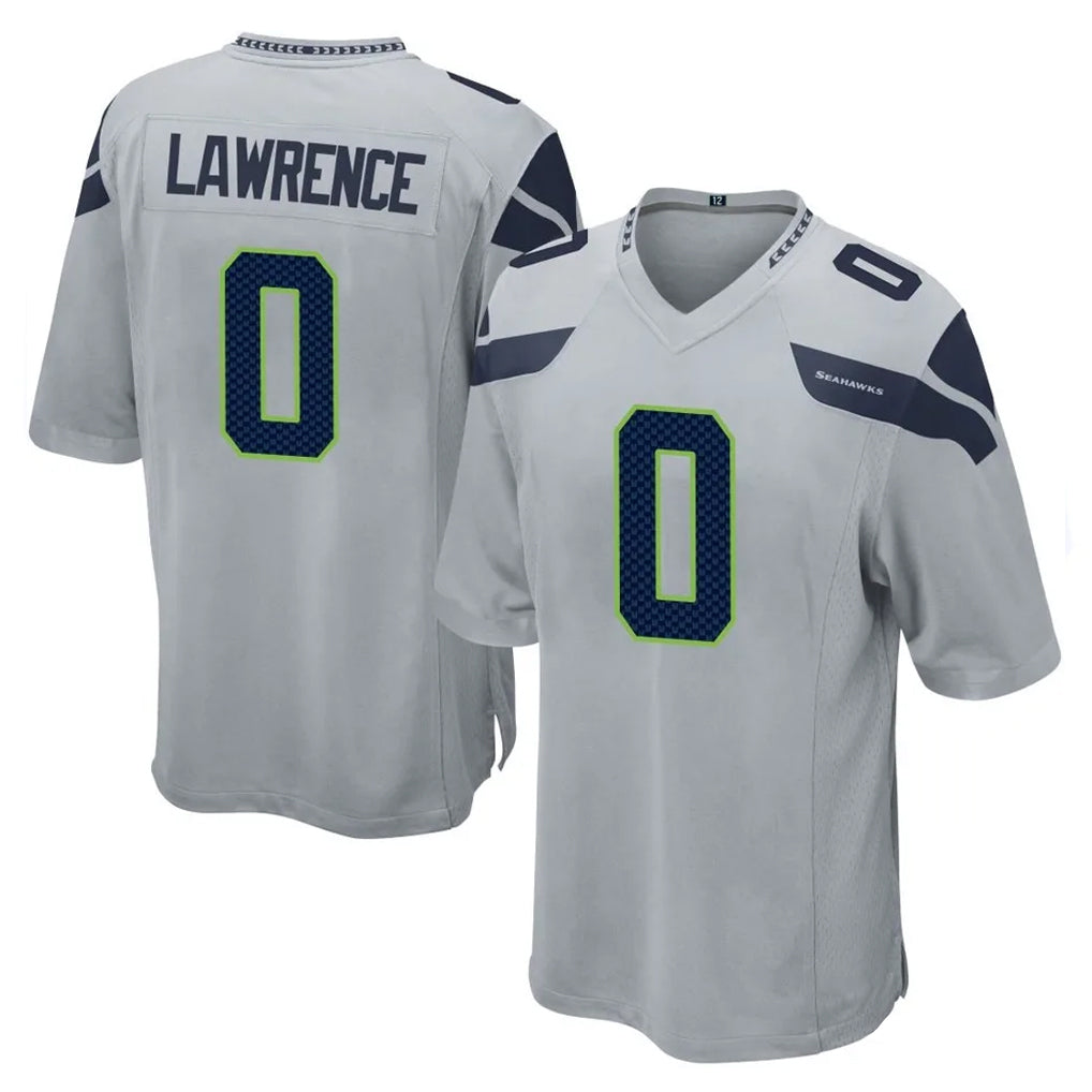 Tuec S.Seahawks #0 DeMarcus Lawrence Player Gray Home Game Stitched Jerseys