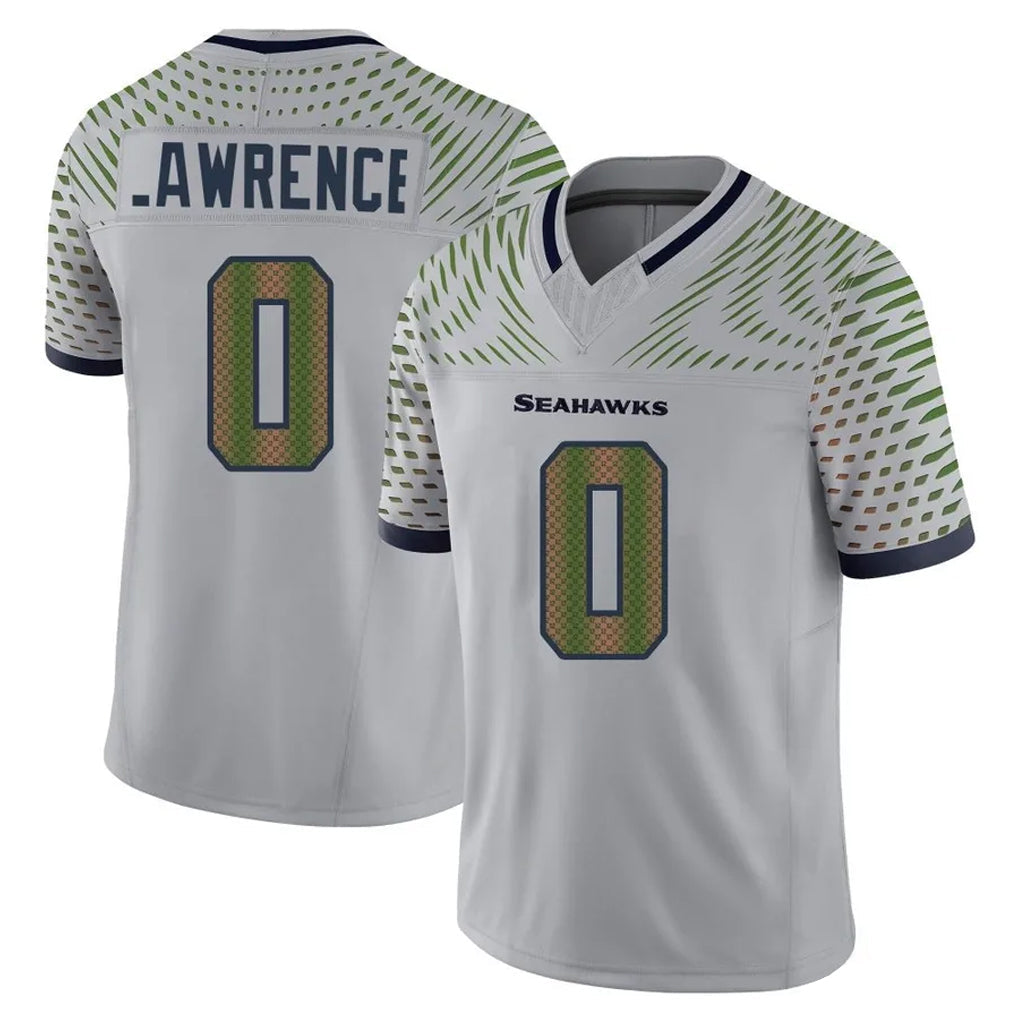 Tuec S.Seahawks #0 DeMarcus Lawrence Player Grey Limited 2025 Rivalries Collection Home Game Stitched Jerseys