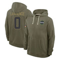 Tuec S.Seahawks #0 DeMarcus Lawrence Player Olive Salute to Service Pullover Hoodies Limited Stitched Jerseys