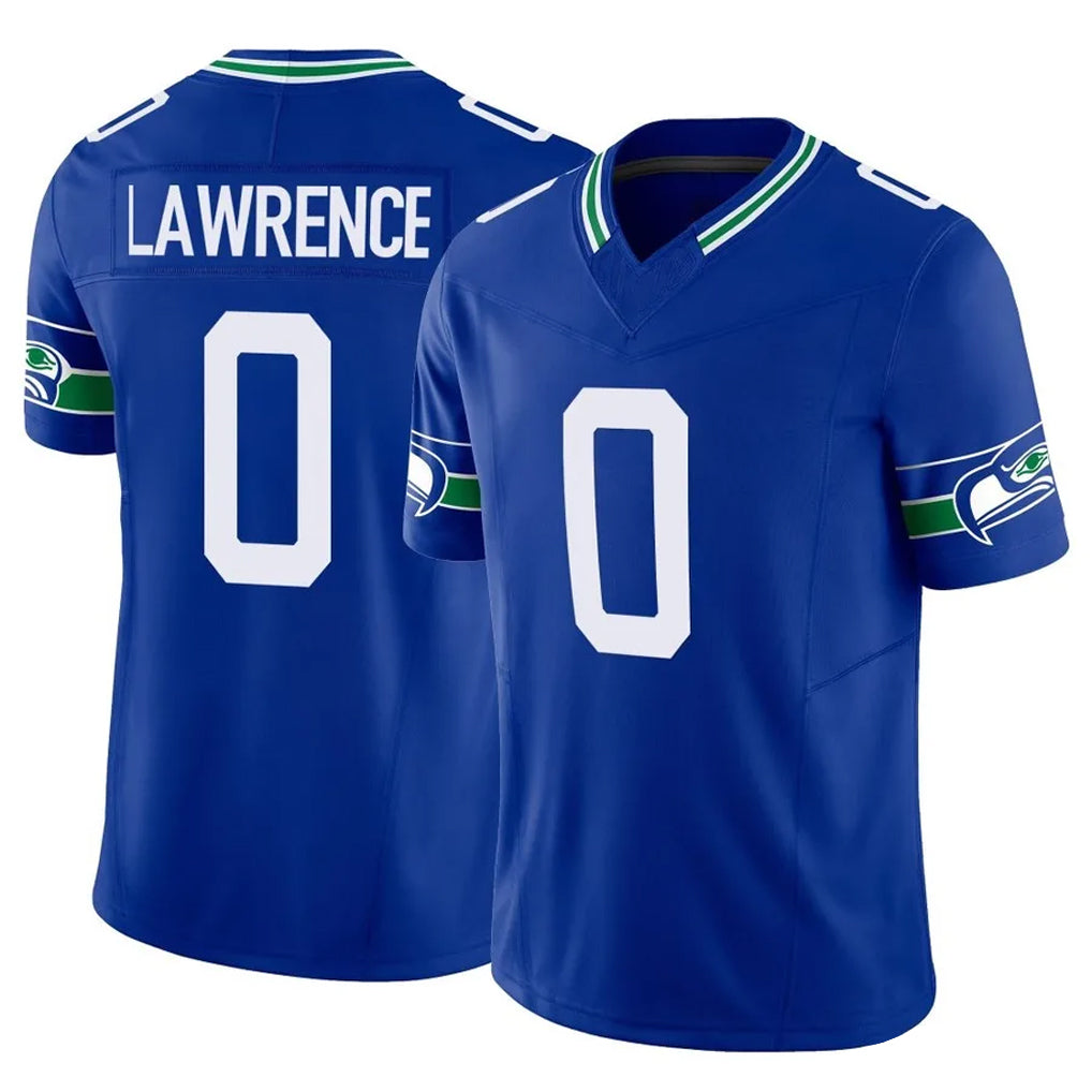 Tuec S.Seahawks #0 DeMarcus Lawrence Player Royal Limited Throwback Vapor F.U.S.E. Home Game Stitched Jerseys
