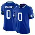 Tuec S.Seahawks #0 DeMarcus Lawrence Player Royal Limited Throwback Vapor F.U.S.E. Home Game Stitched Jerseys