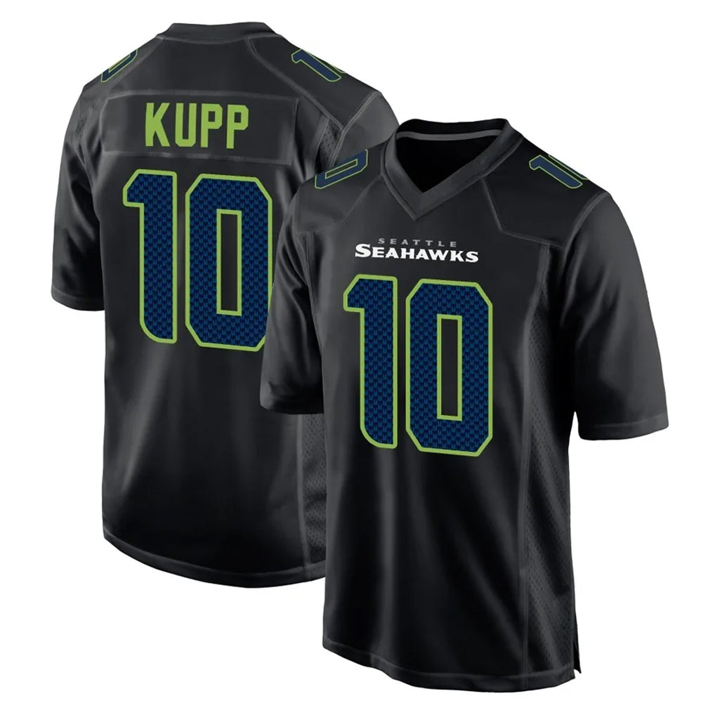 Tuec S.Seahawks #10 Cooper Kupp Player Black Limited Fashion Home Game Stitched Jerseys