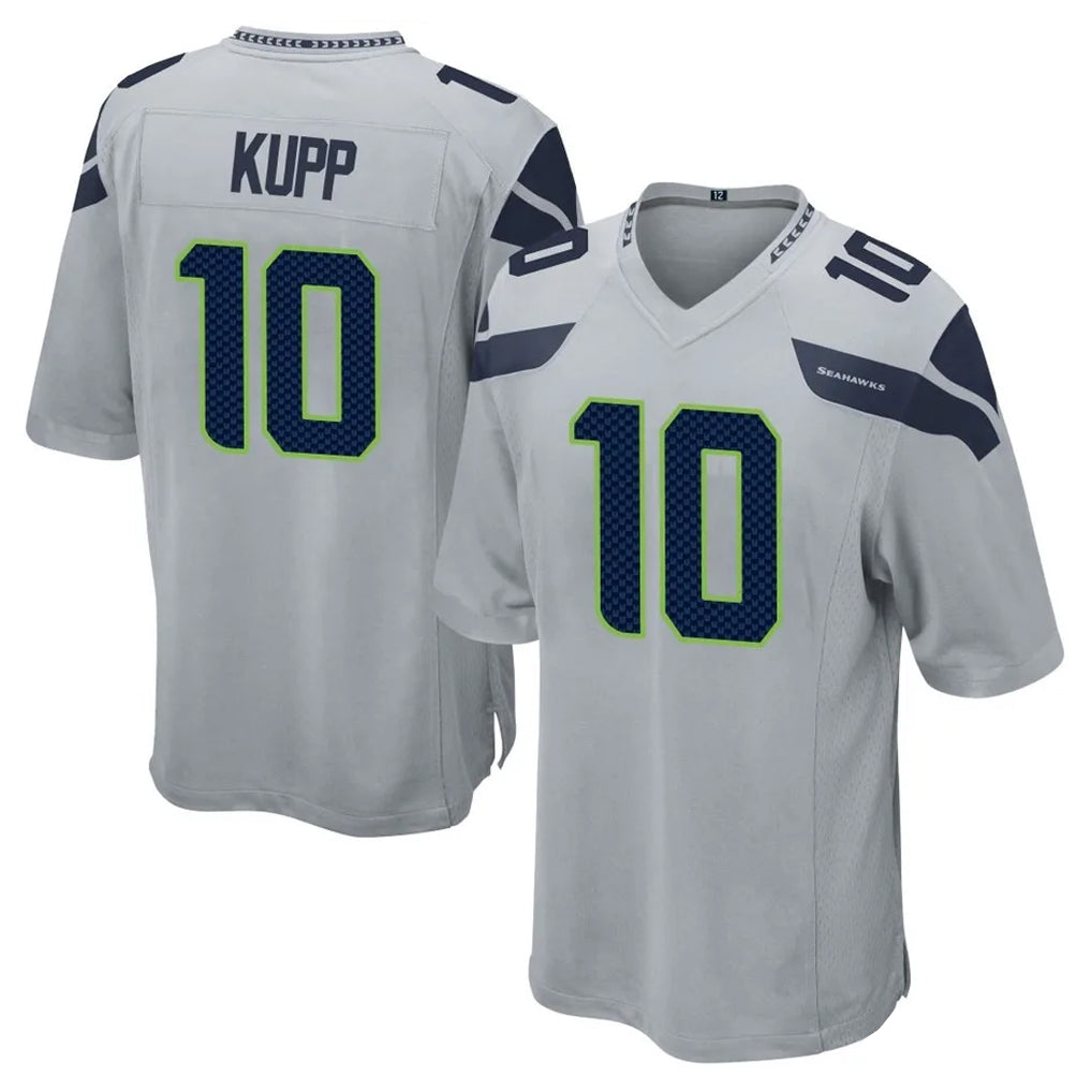 Tuec S.Seahawks #10 Cooper Kupp Player Gray Home Game Stitched Jerseys