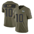 Tuec S.Seahawks #10 Cooper Kupp Player Olive 2025 Salute To Service Limited Home Game Stitched Jerseys