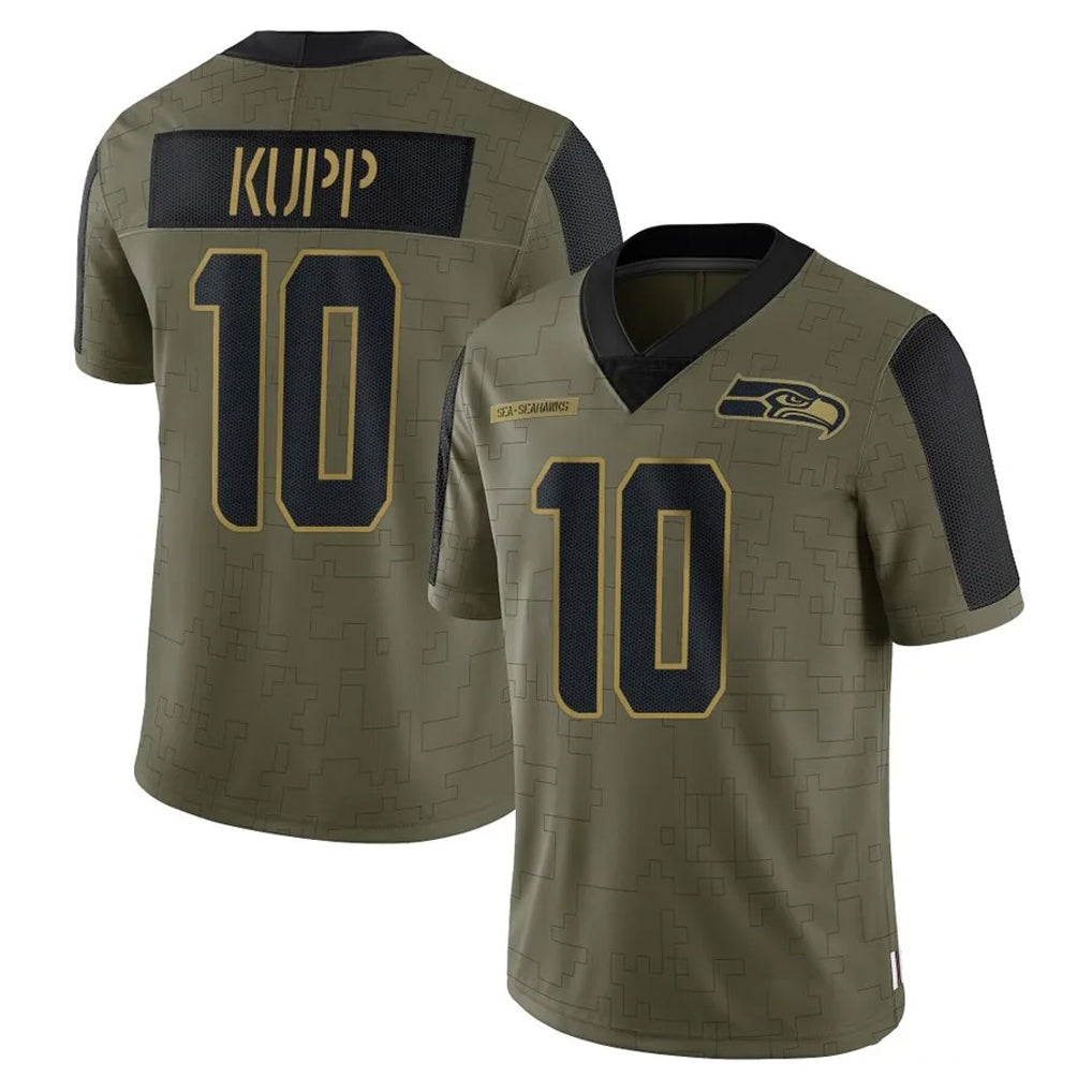 Tuec S.Seahawks #10 Cooper Kupp Player Olive Salute To Service Limited Game Stitched Jerseys