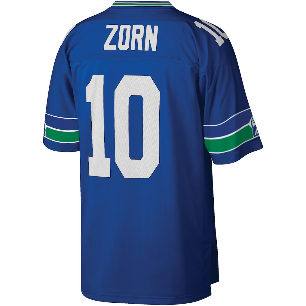 Tuec S.Seahawks #10 Jim Zorn Mitchell & Ness Royal Legacy Replica Jersey