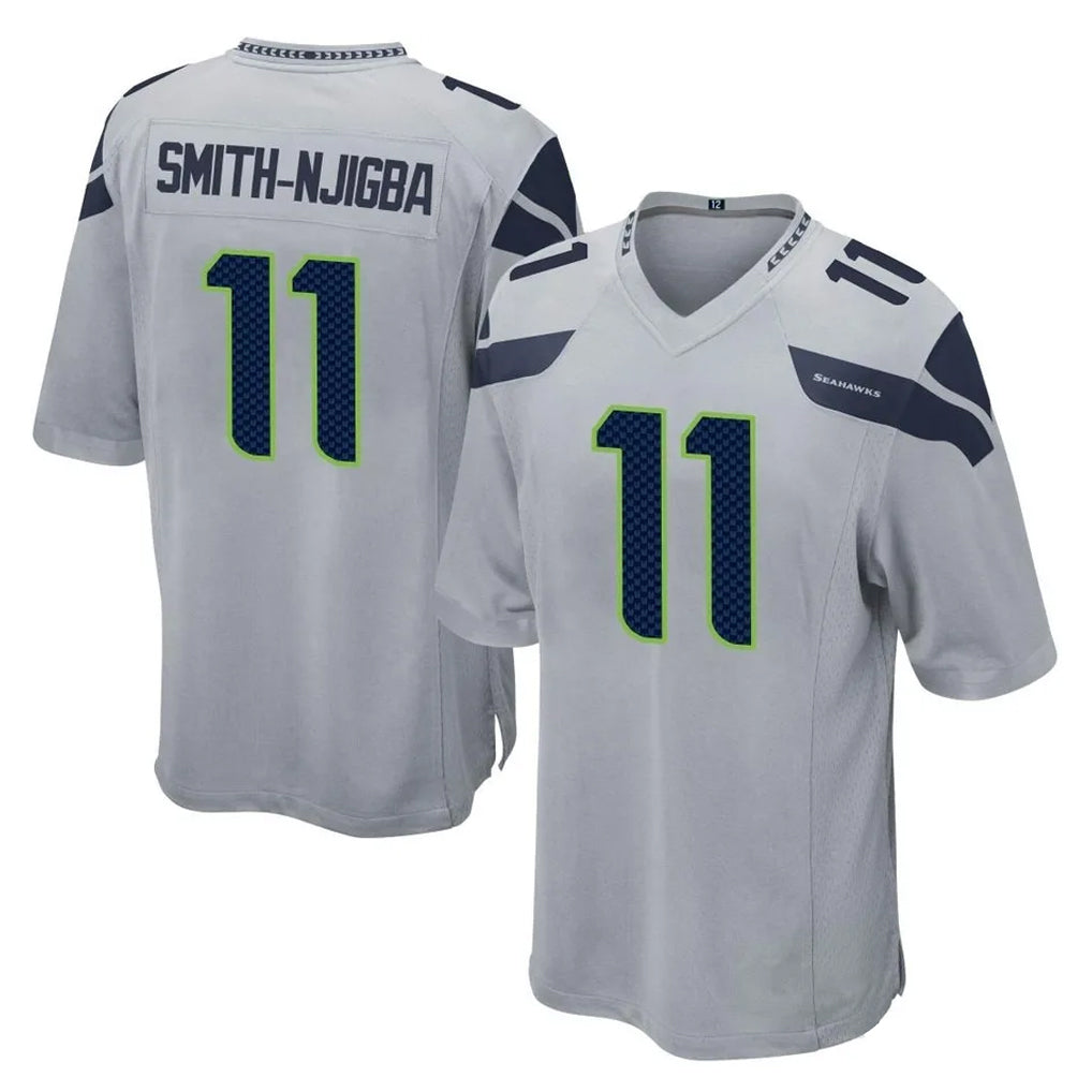 Tuec S.Seahawks #11 Jaxon Smith-Njigba Player Gray Home Game Stitched Jerseys