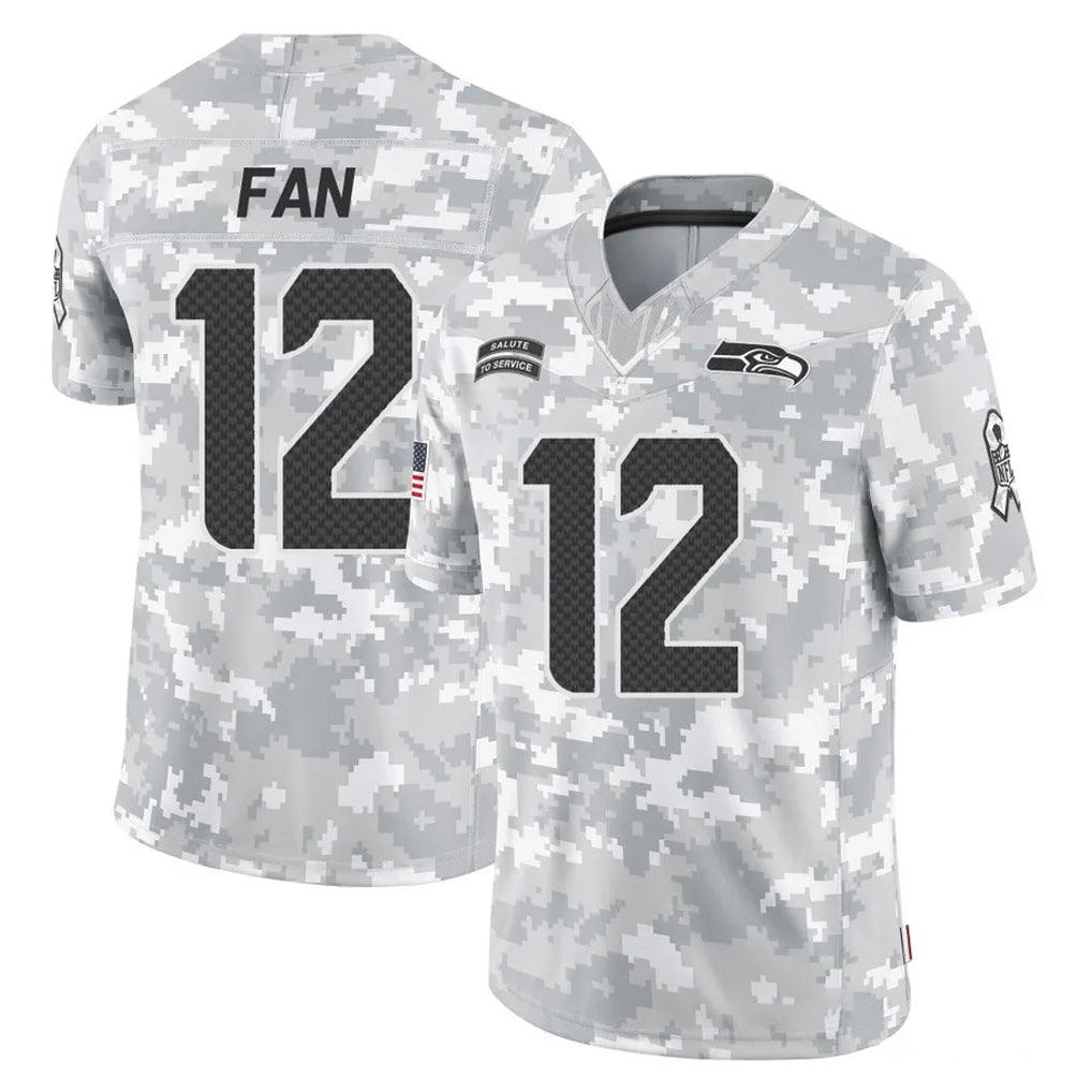 Tuec S.Seahawks #12 12th Fan Player Arctic Camo Limited Salute To Service Home Game Stitched Jerseys