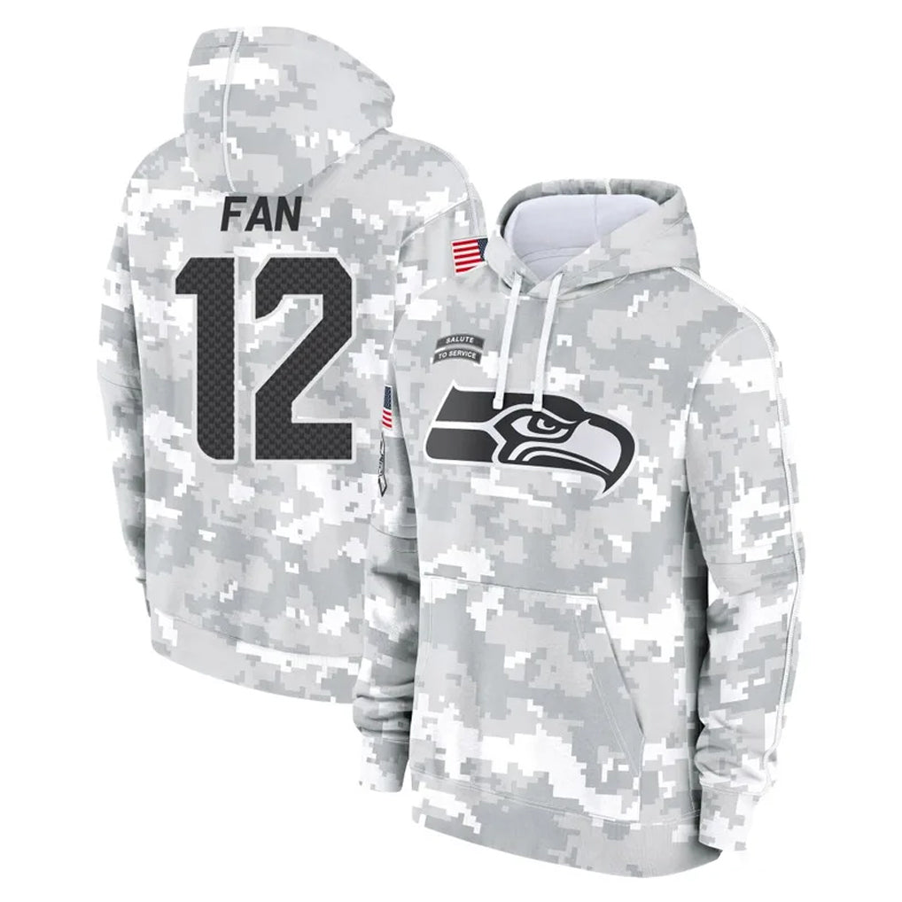 Tuec S.Seahawks #12 12th Fan Player Arctic Camo Limited Salute to Service Pullover Hoodies Game Stitched Jerseys