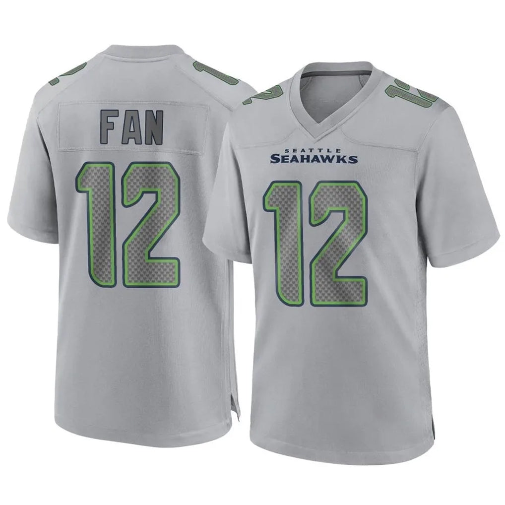 Tuec S.Seahawks #12 12th Fan Player Gray Atmosphere Fashion Home Game Stitched Jerseys