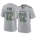 Tuec S.Seahawks #12 12th Fan Player Gray Atmosphere Fashion Home Game Stitched Jerseys