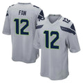 Tuec S.Seahawks #12 12th Fan Player Gray Home Game Stitched Jerseys