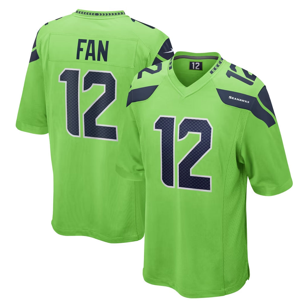 Tuec S.Seahawks #12 12th Fan Player Green Home Game Stitched Jerseys