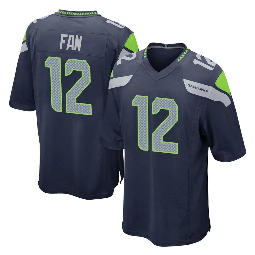 Tuec S.Seahawks #12 12th Fan Player Navy Home Game Stitched Jerseys