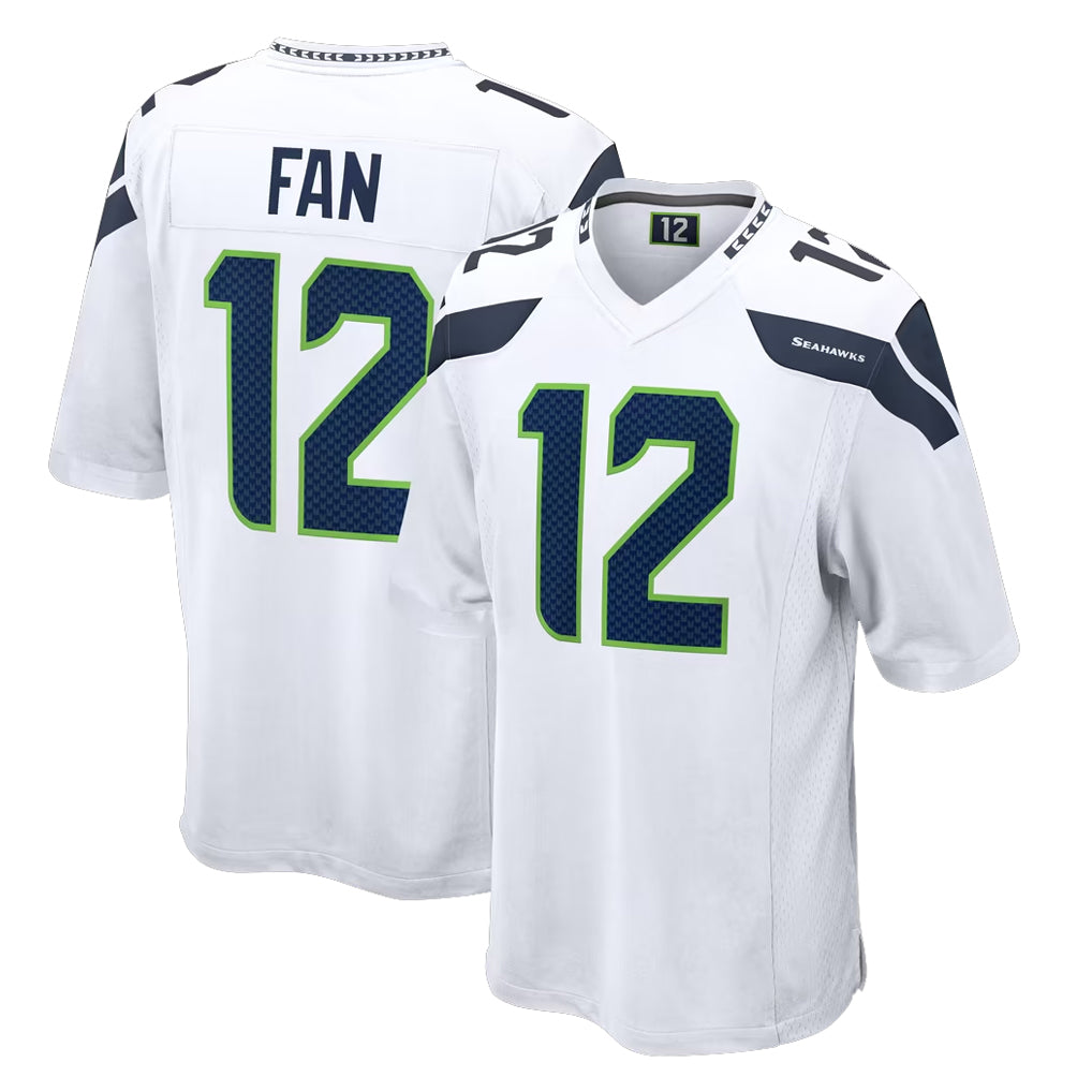 Tuec S.Seahawks #12 12th Fan Player White Home Game Stitched Jerseys