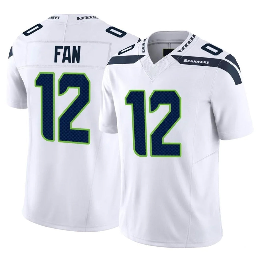 Tuec S.Seahawks #12 12th Fan Player White Limited Vapor F.U.S.E. Home Game Stitched Jerseys