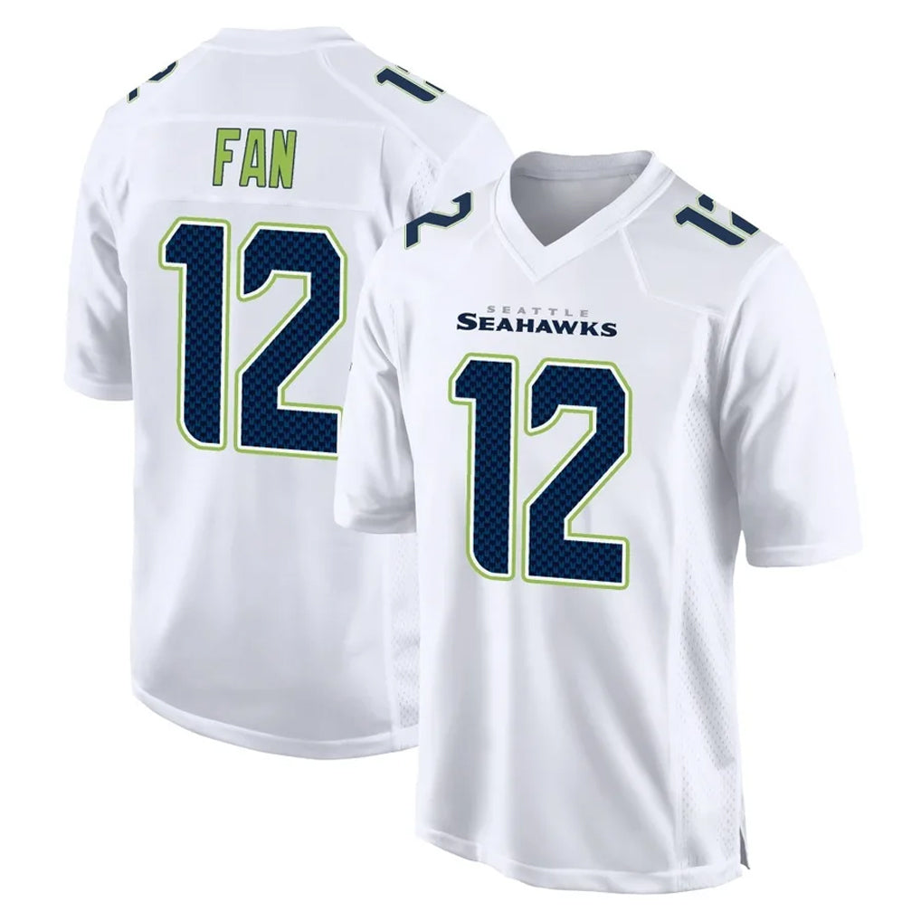 Tuec S.Seahawks #12 12th Fan Player White Tundra Fashion Home Game Stitched Jerseys